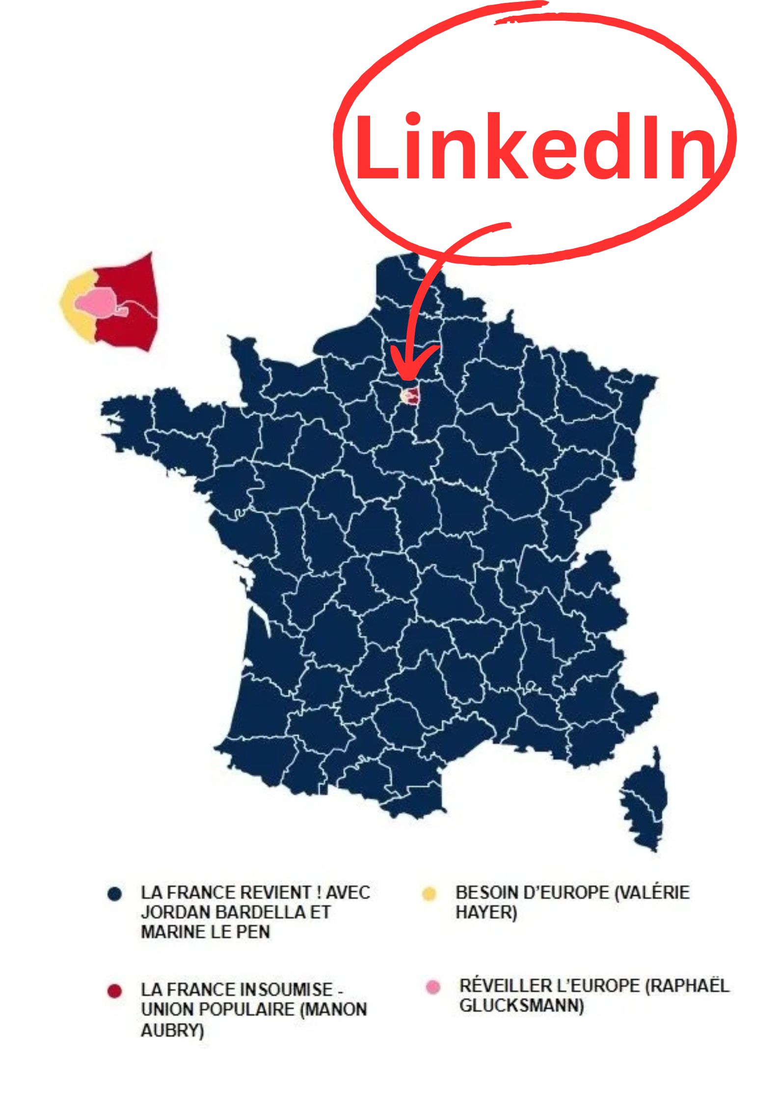 Carte des résultats aux élections européennes